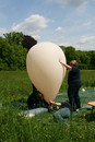 Der Ballon wird gefüllt