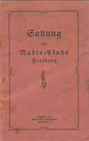 Radio-Club Freiberg e.V. Satzung 1924