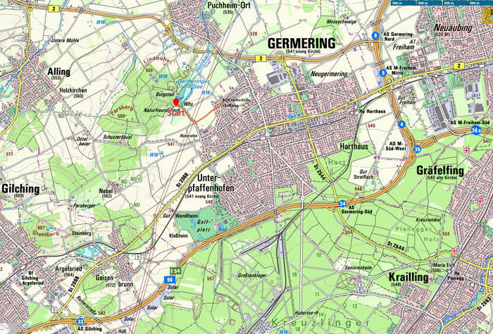 Anfahrt Germeringer See