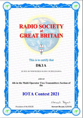 IOTA Contest Urkunde