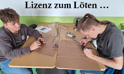 Bild Projektwoche Y28 Lötarbeiten